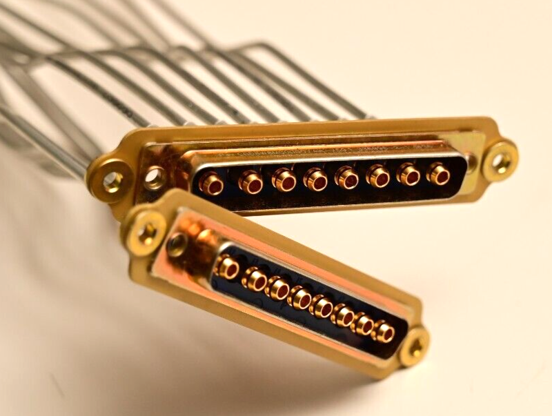 QTY 2 Positronic CBD8W8M00000/AA-759.1 8x RF Connector to SMA/QMA 18" Semi-Rigid
