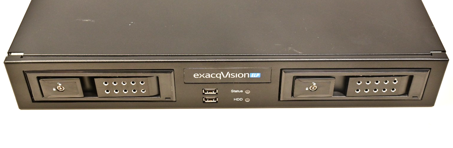 ExacqVision ELP NVR 2x4TB HDD 9-Camera License Exacq 1U Rack Mount IP04-04T-ELPR
