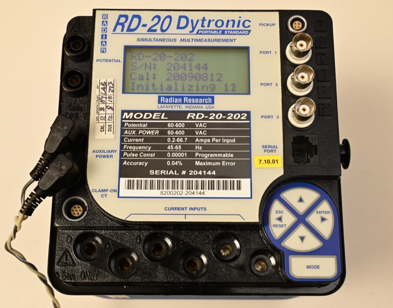 Radian Research RD-20-202 Dytronic Portable Single-Phase Reference Standard