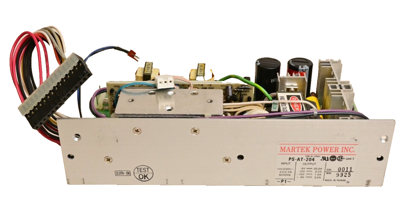 Martek Power DC Power Supply PS-AT-204 +/-5V +/-12V 115/230VAC 50/60Hz