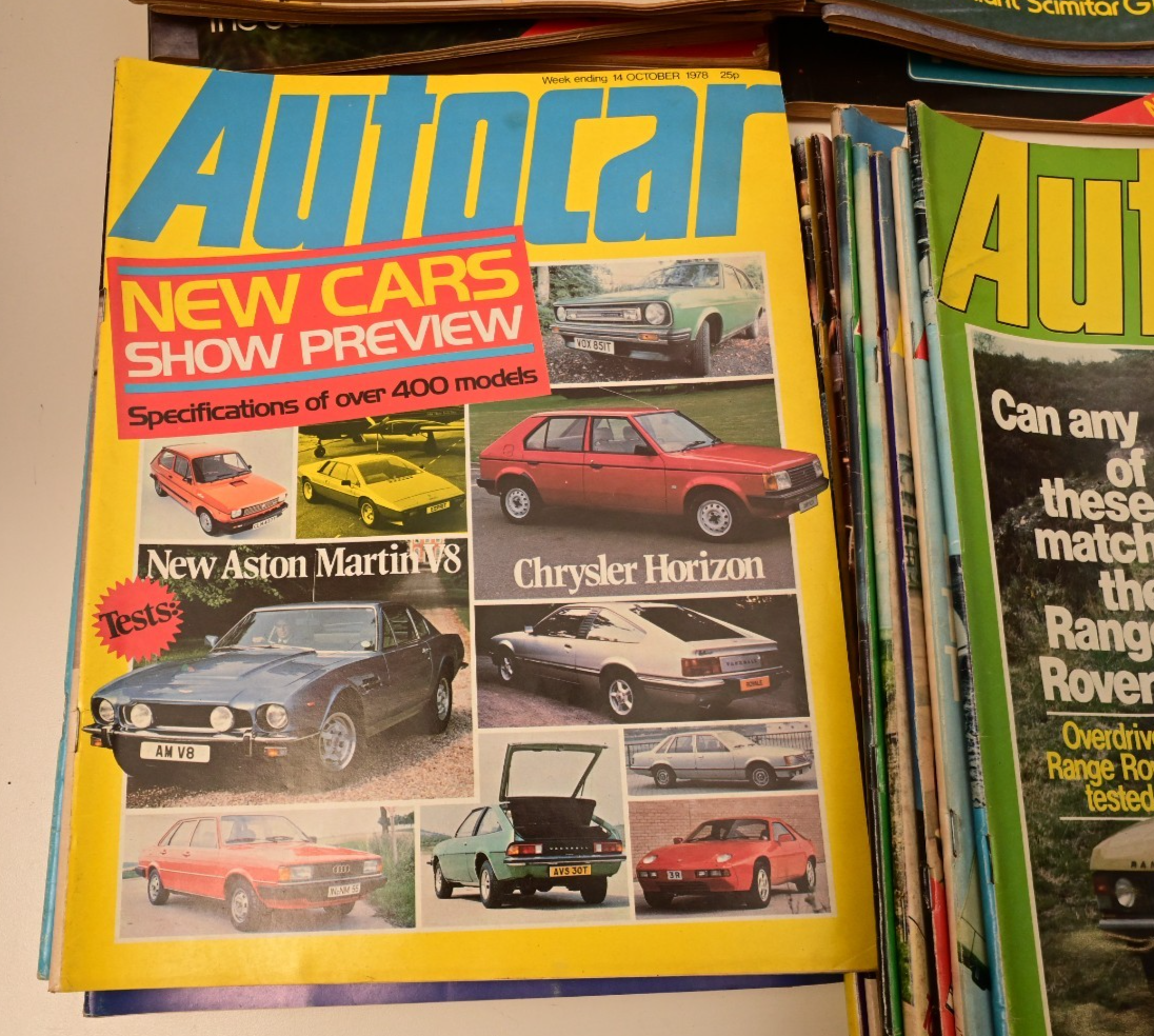 Lot of 81 Issues Autocar Magazine 1977 1978 Porsche Audi Saab Lotus Dusty Yellow