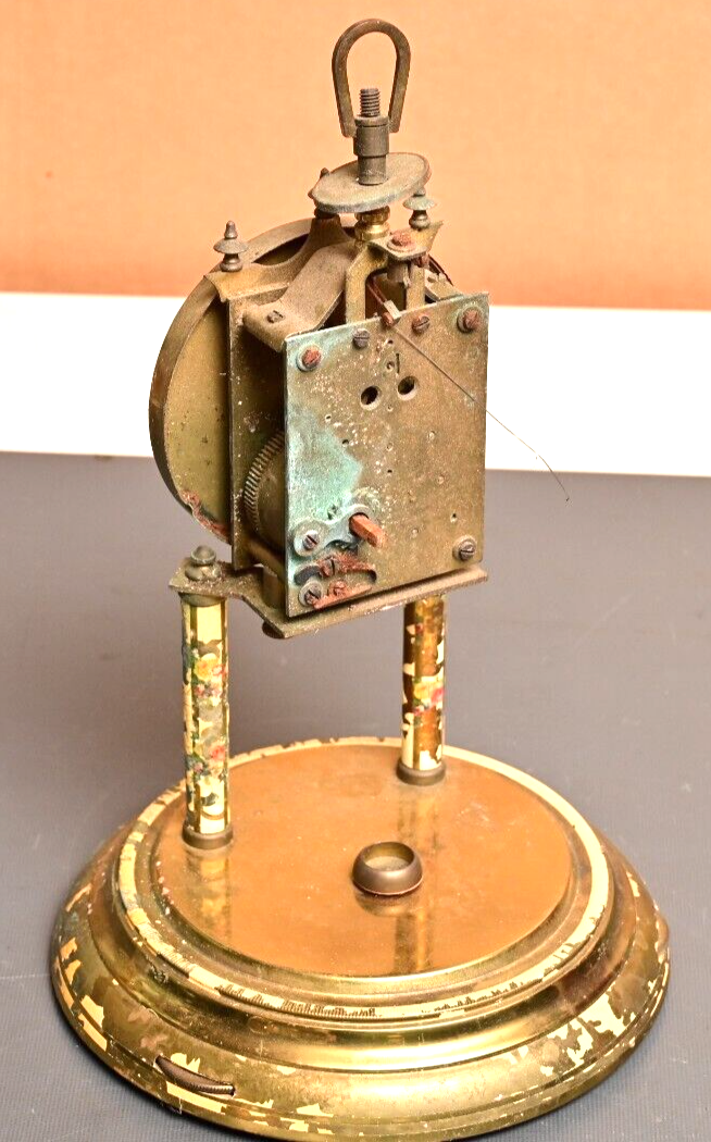 Schatz 400 Day Clock Parts ~1950s Germany Flaking Paint, Decrepit