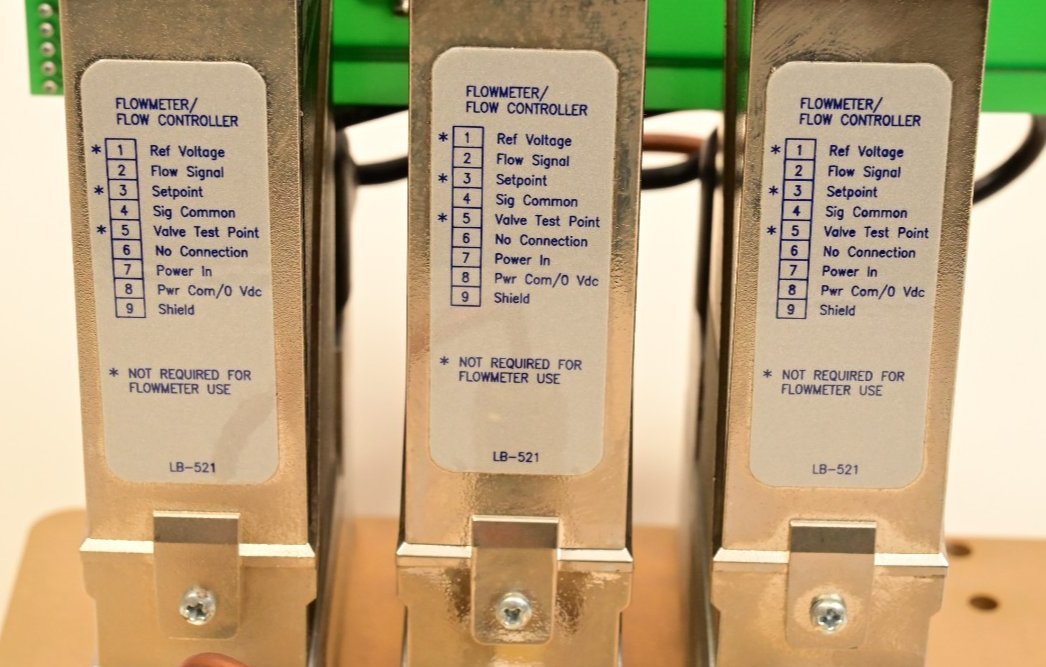 QTY 3 Parker Porter Mass Flow Meter/Controller Argon 500mL Oxygen 50mL 500mL/min