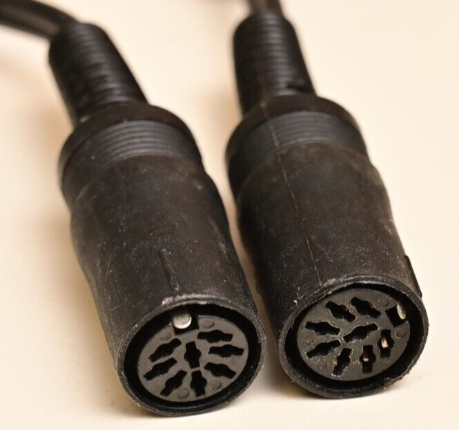 Lot of 2 Neutrik Female XLR Connector Black/Gold to 8-Pin DIN Connector NC-FX