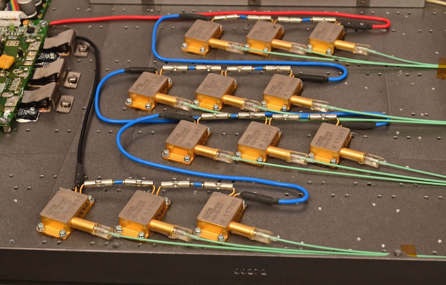 IPG Photonics PLD-20-974 Pump Tray (12) 20W 974nm Diodes & Driver PCB - Parts