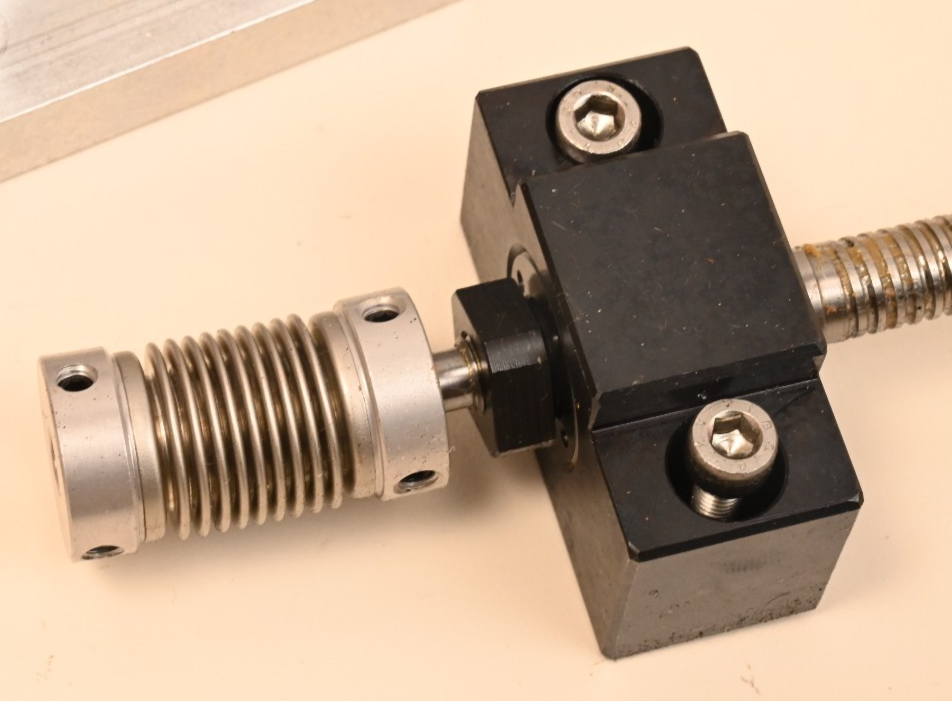 THK SX Ball Screw Assembly 10mm x 2mm Pitch ~10.5"/~8.5" Motion w/ Motor Bracket