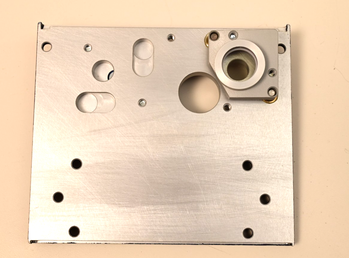 Spectrum Technologies Model LC Laser Output Window & Mount on Aluminum Panel