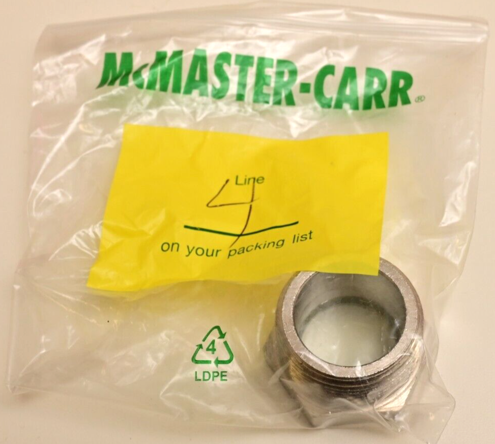 McMaster High-Pressure Sight Clear Liquid Nickel-Plated Steel 1-1/4 NPT Male