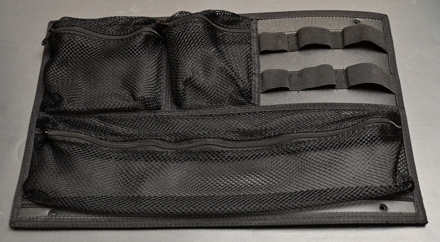 Pelican Style Case Lid Organizer 16" X 10.5" Zipper Pouches Used