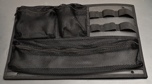 Pelican Style Case Lid Organizer 16" X 10.5" Zipper Pouches Used