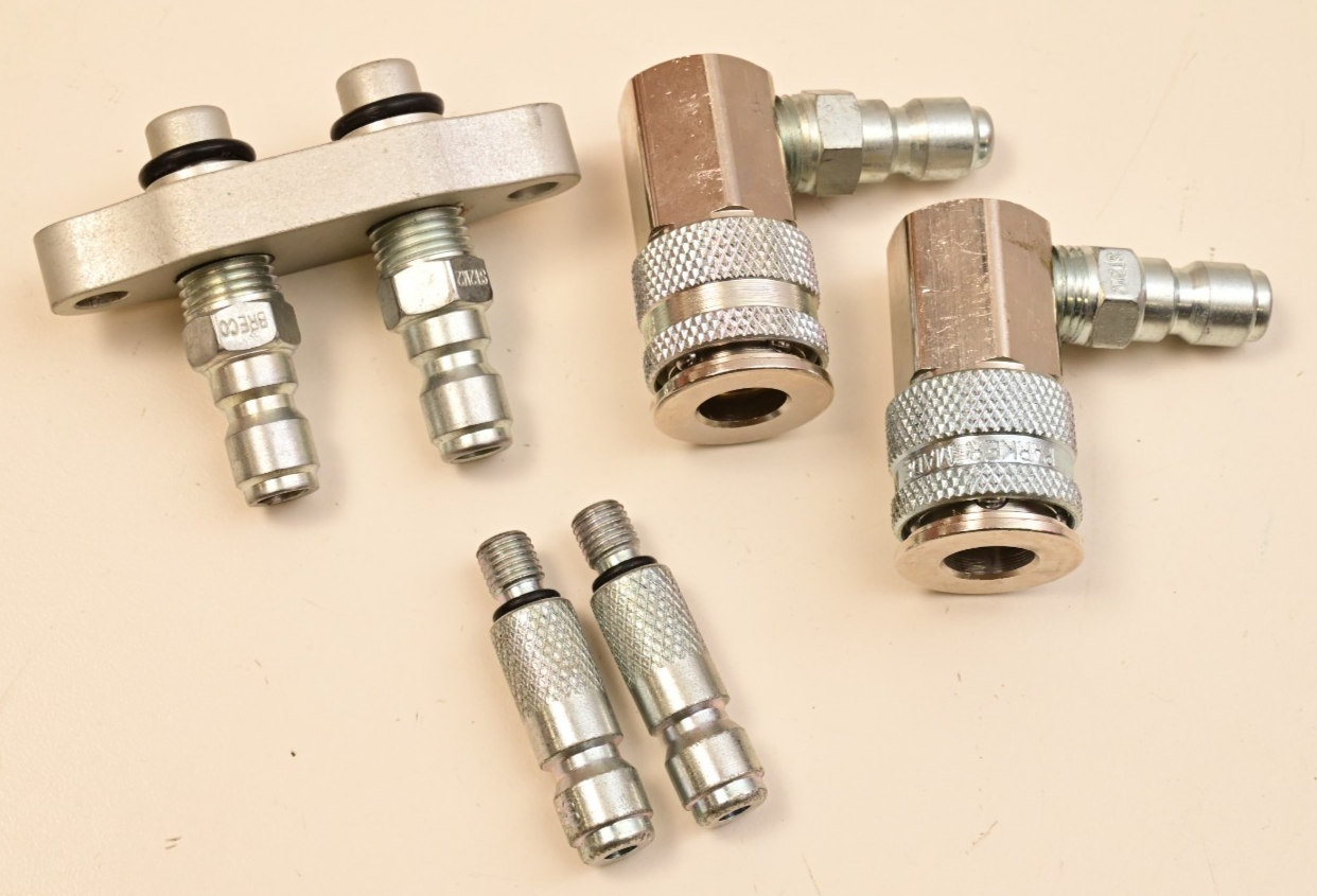 Volvo Service? Adapters Hydraulic/AC 1/4" Quick Connect Parker BRECO Unused