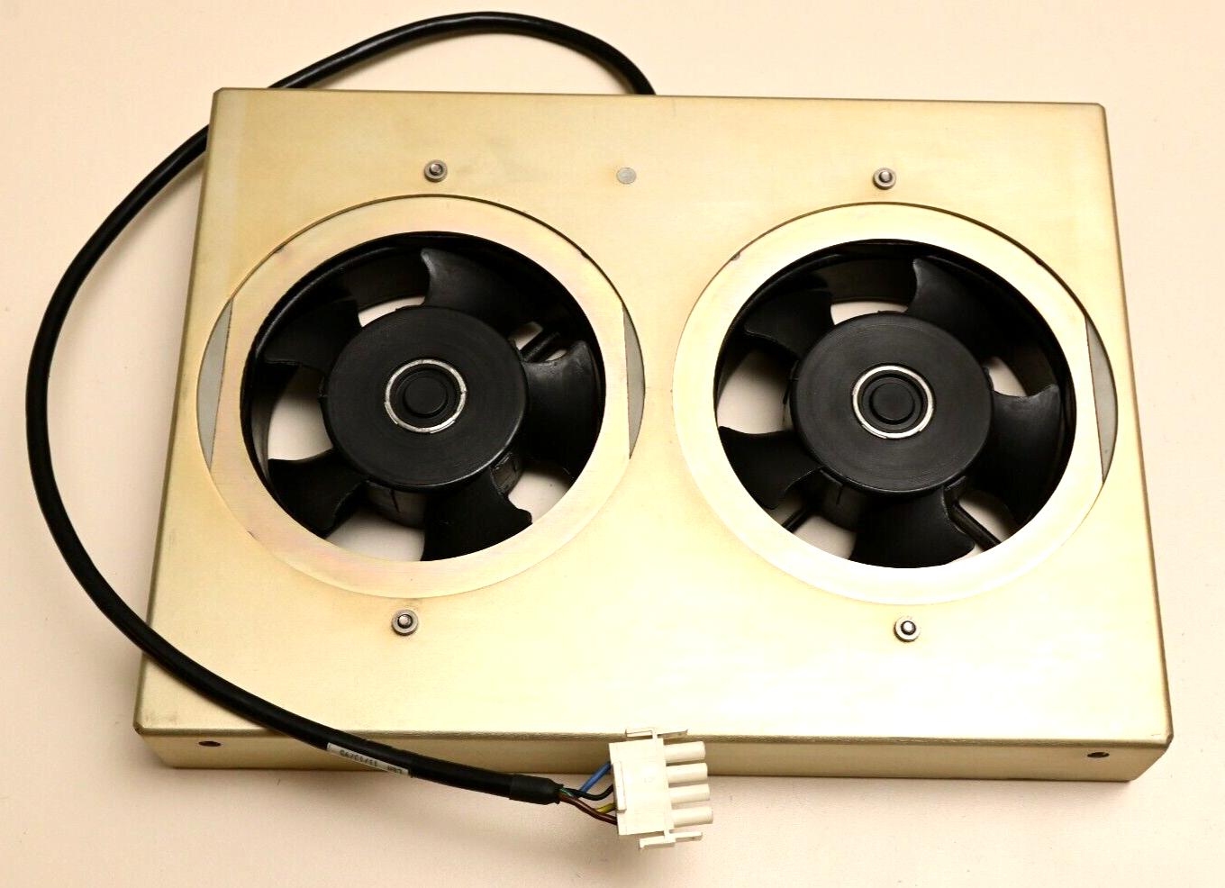 Lot of 2 Nidec ALPHA V TA450 230VAC Fans Mounted to 12"x9" Plate Sciex API 100