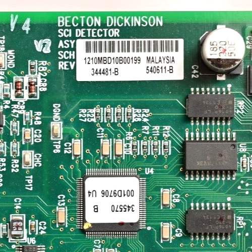 Becton Dickinson BDLCR II Flow Cytometer SCI Detector PCB 345570 344481 VME Card