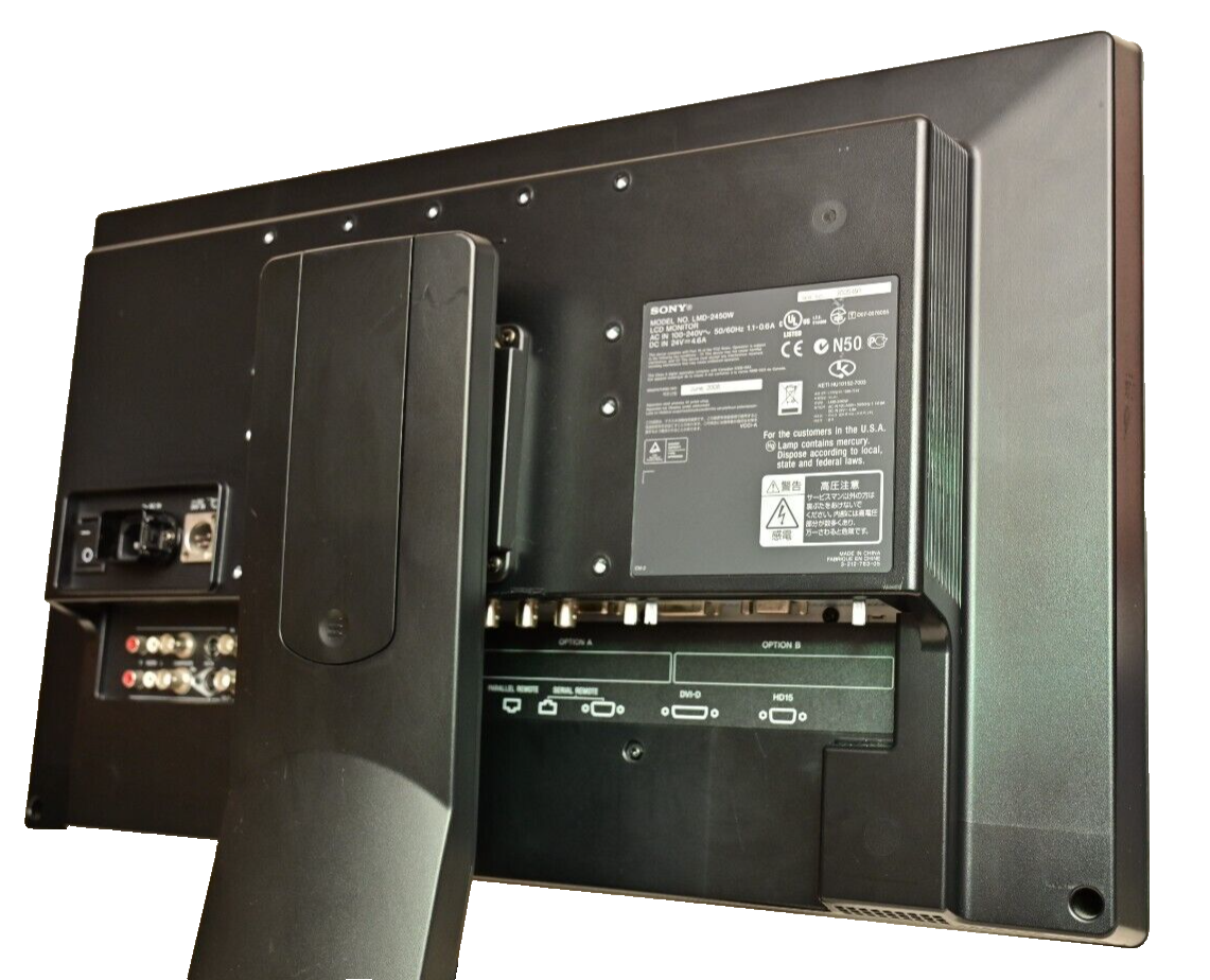 Sony LMD-2450W 24" High-Grade AC/DC LCD with BKM-243HS 4:2:2 HD-SDI Option Card