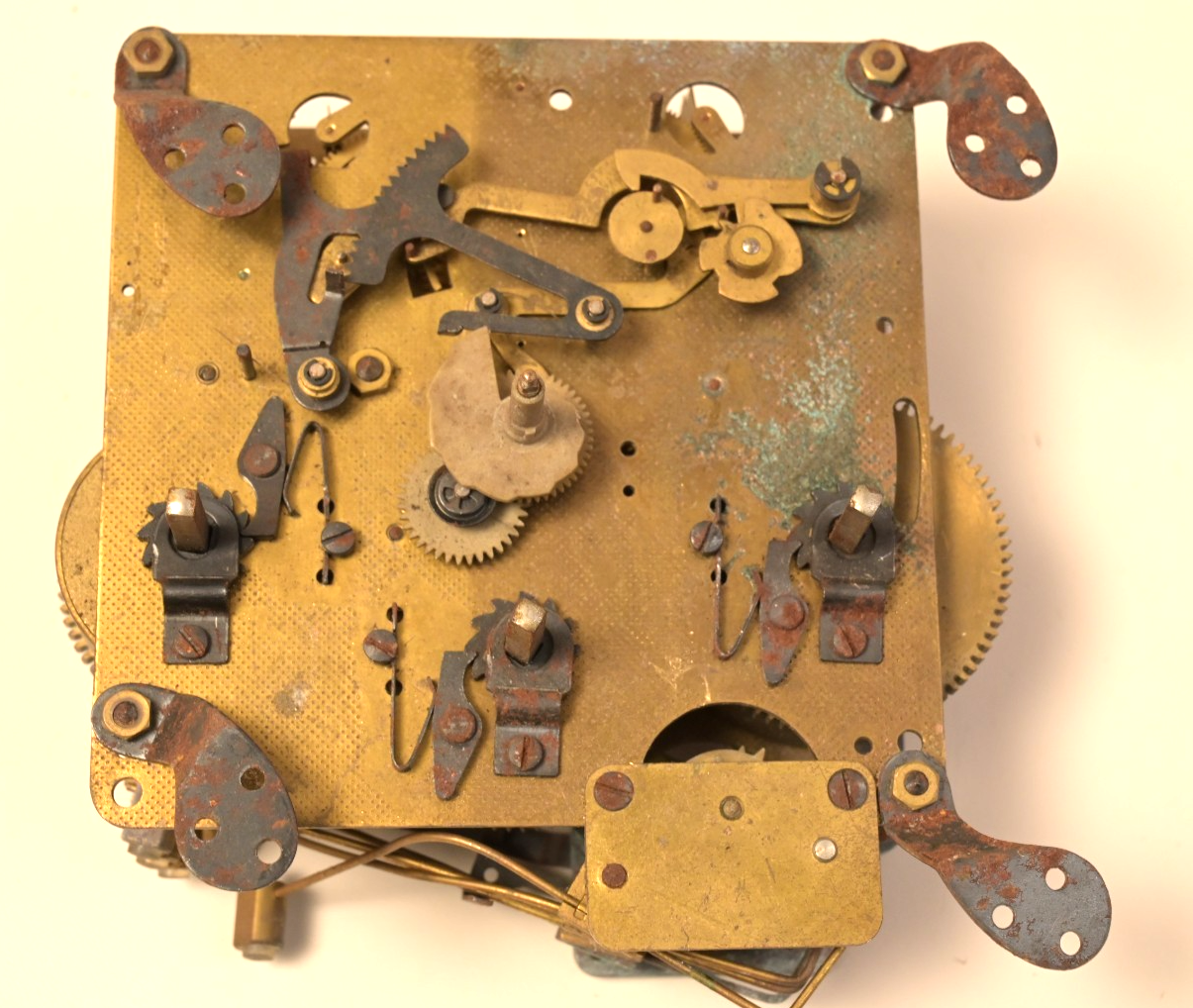 W. Haid 74 Clock Movement Germany Antique Brass Parts/Repair 2.5lbs