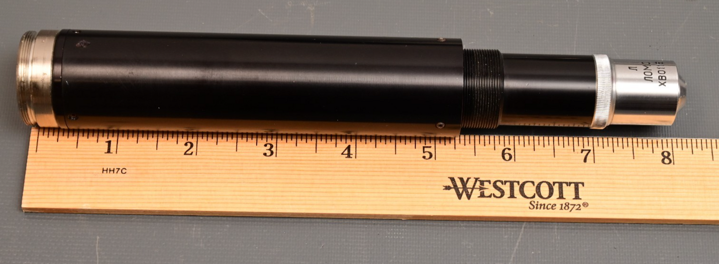 LOMO XB0115 Microscope Objective with Tube Adapter RMS/C-Mount Soviet Lens