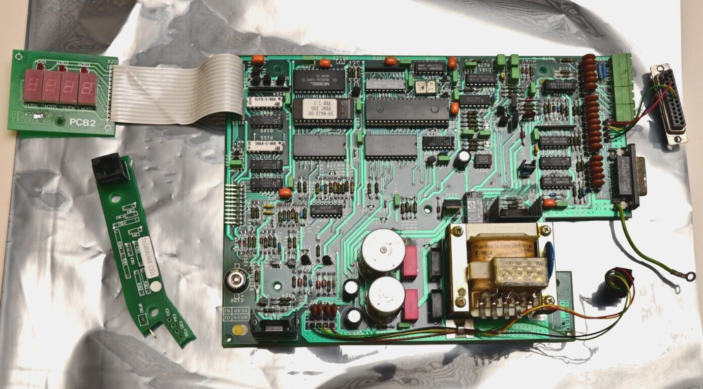 Pharmacia Frac 200 Main PCB with LED Display Board ICs EPROM Transformer 1992