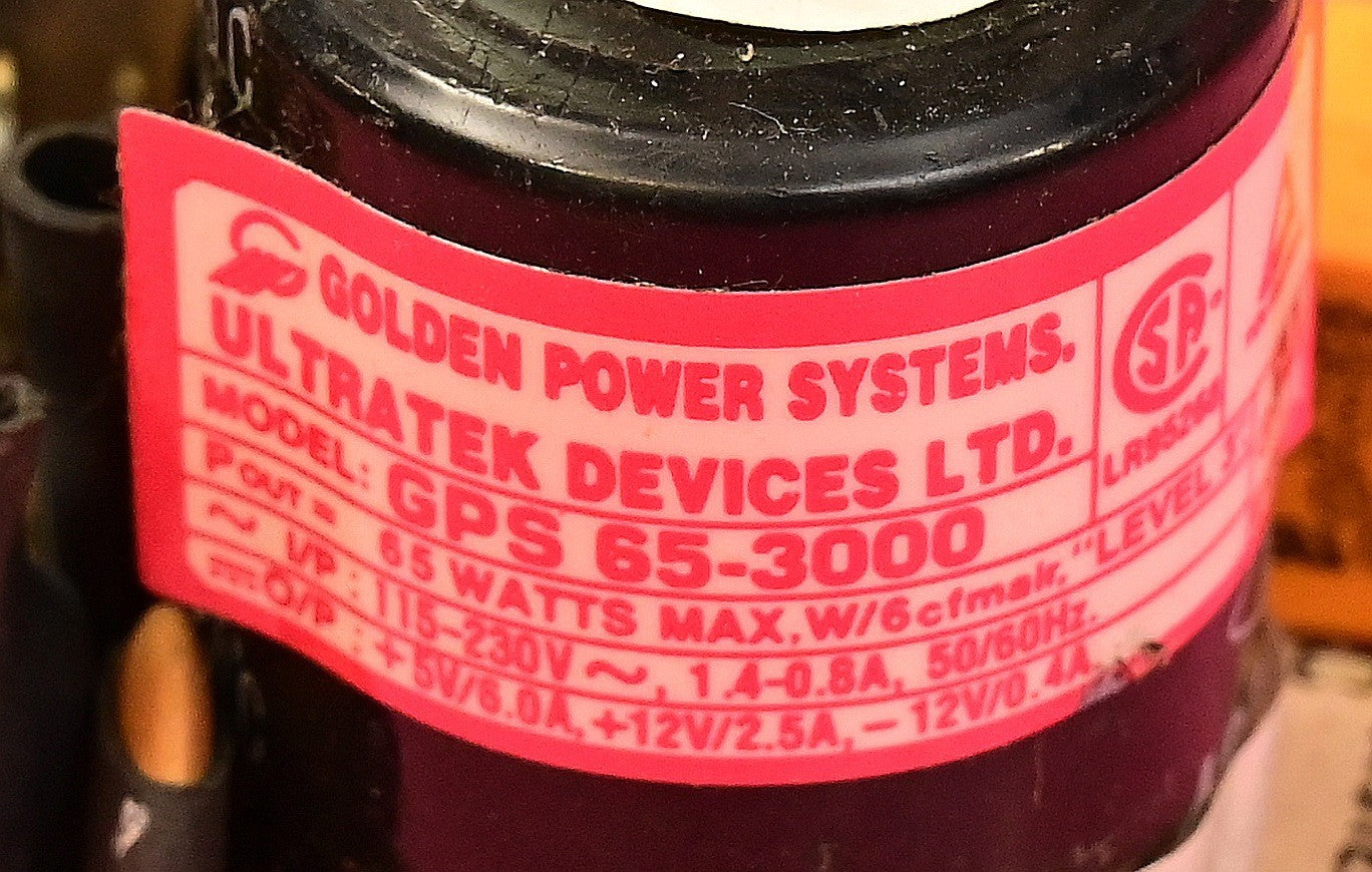 Golden Power Systems Ultratek Devices GPS 65-3000 DC Power Supply 5V@6A 12V@2.5A