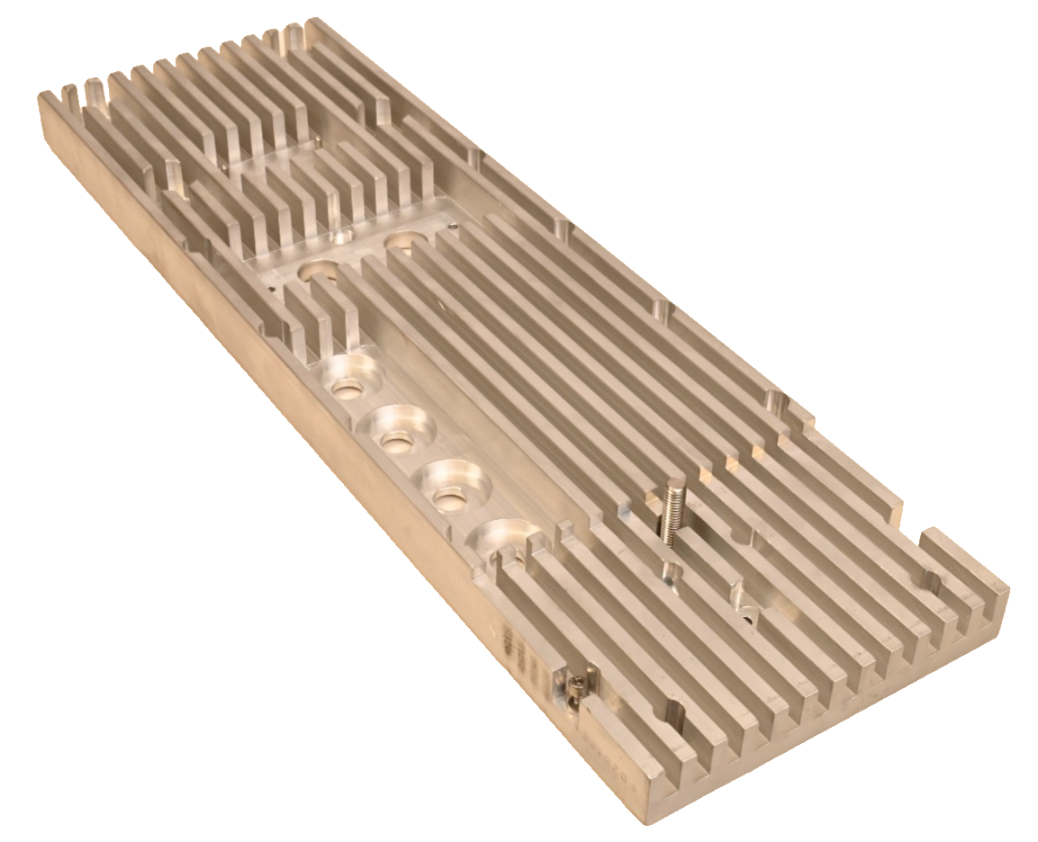 20" x 6" x 1" Machined Aluminum Heatsink Assembly Sciex Mass Spec 7.7 lbs