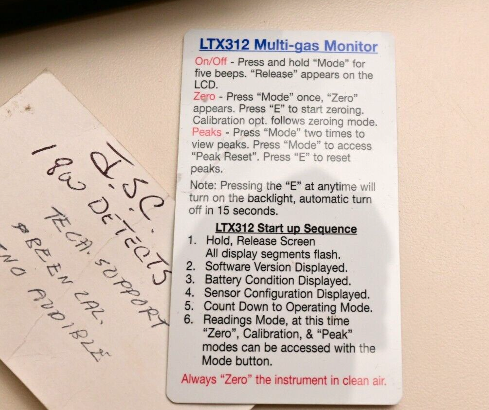 Industrial Scientific SP402 Sampling Pump & LTX312 Multi-Gas Monitor w/ VHS Tape