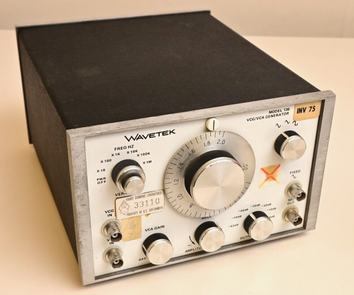 Vintage Wavetek Model 136 VCG/VCA Generator ex-US Govt Harry Diamond Labs