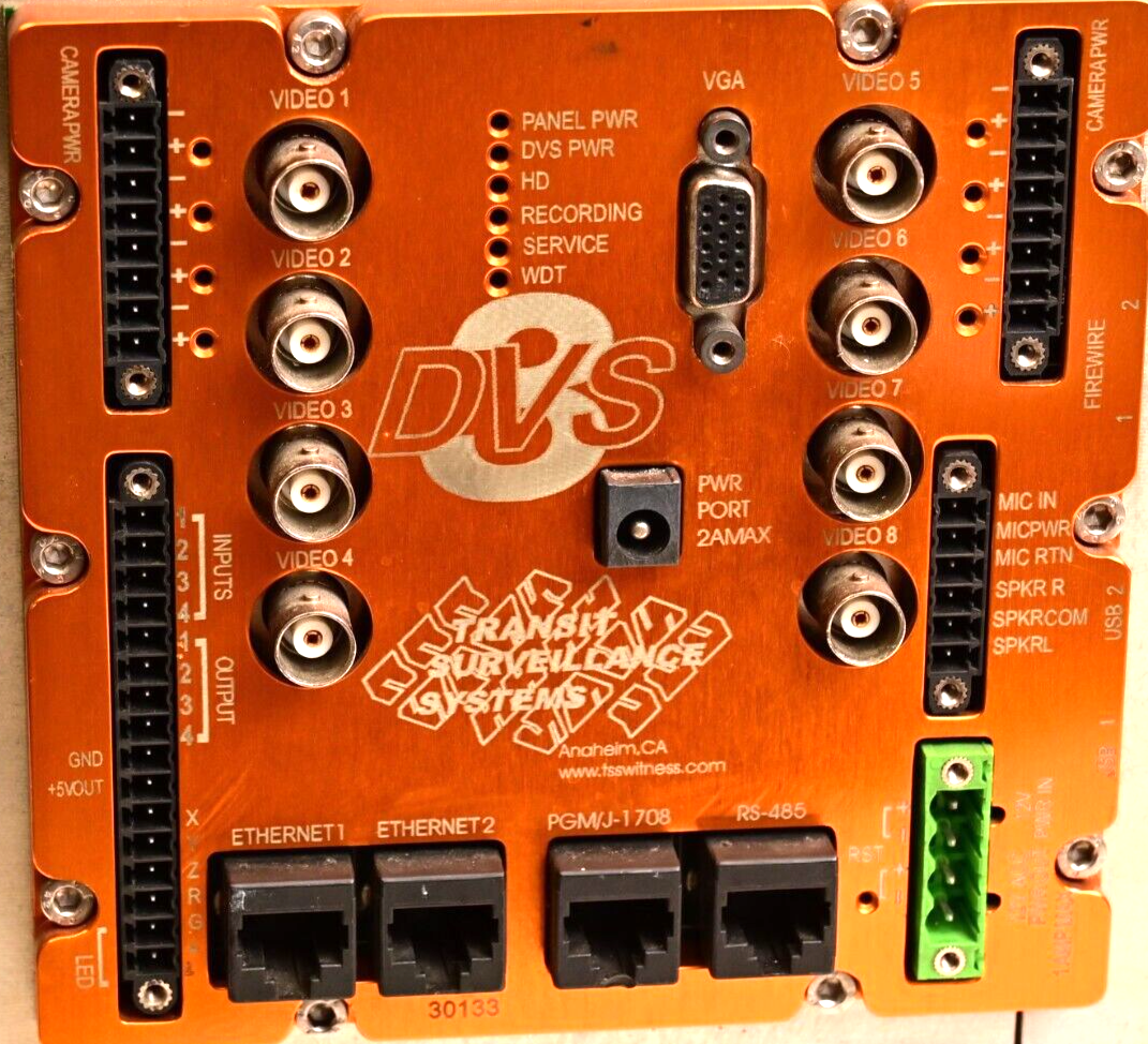 Transit Surveillance Systems DVS-3 Bus/Train Black Box DVR 8Ch P4 SBC Windows PC