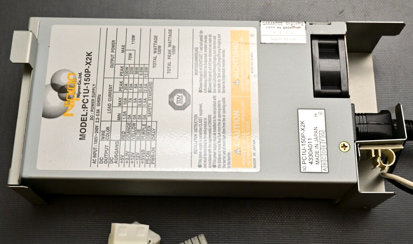 Nupro PC1U-150P-X2K DC Power Supply w/ Cables Keyence VHX-100K Microscope Japan