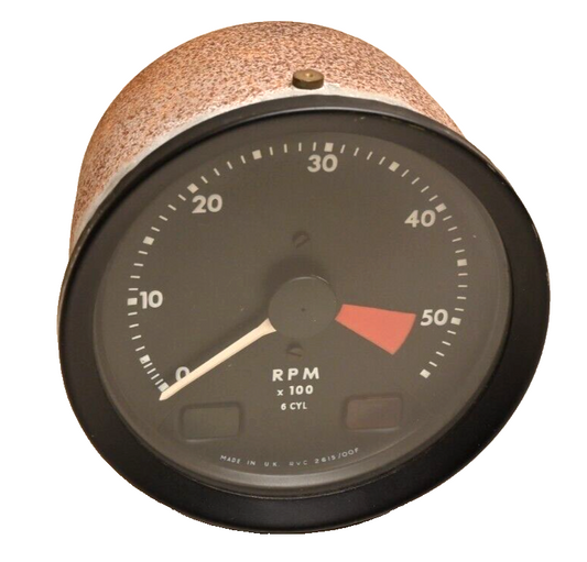 Jaguar XJ6 Tachometer Smiths dated 1985 5500 RPM V6 w/ Lamps