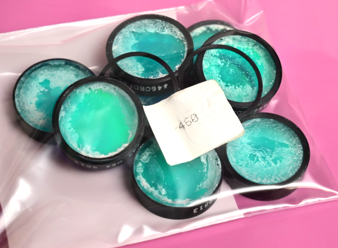 Lot of 8 Blue/UV Optical Filters 460nm 1"/25mm Diameter Poor Condition 460RDF-45