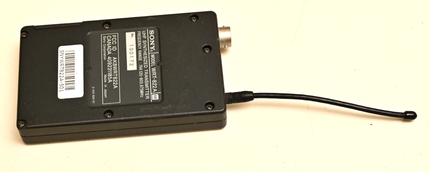 Sony Wireless Microphone UHF Transmitter & Receiver Tuner Lot WRT-822 WRR-861