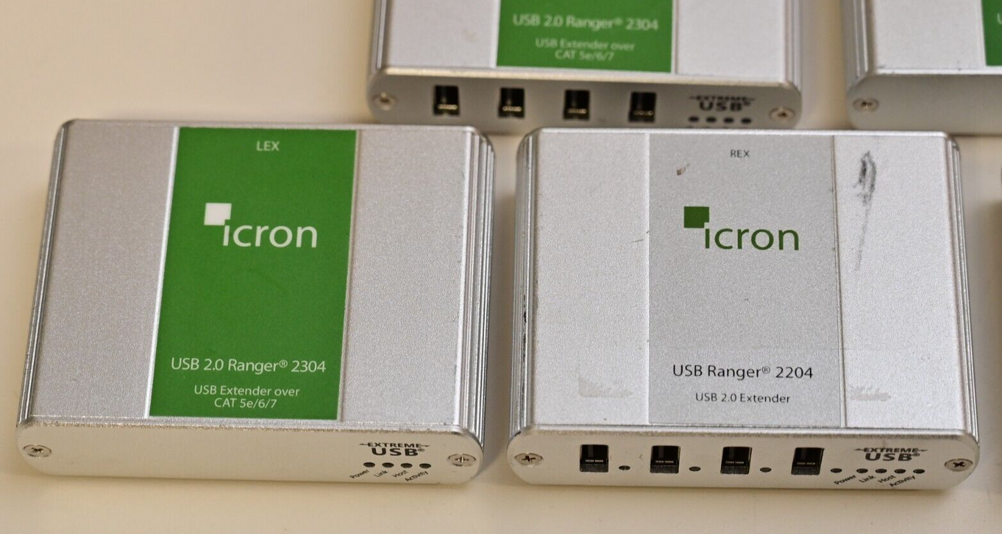 Lot of 13 ICRON USB 2.0 over CAT5 Extenders LEX REX Ranger 2304 USB Extreme