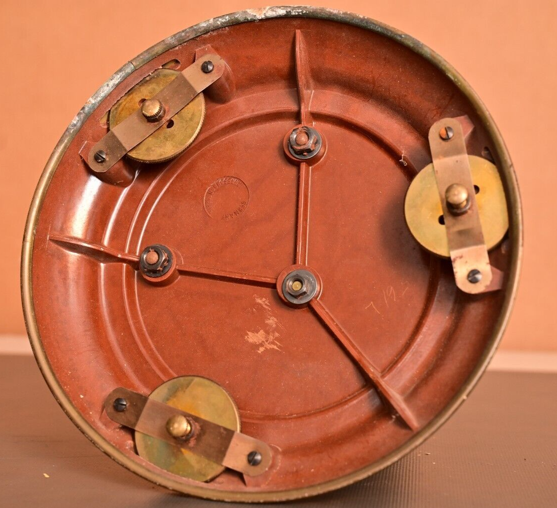 Schatz 400 Day Clock Parts ~1950s Germany Flaking Paint, Decrepit