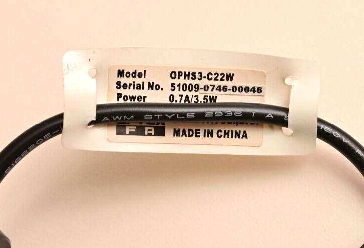 OPTEX FA White LED Illuminator 3.5W 8mm Light Pipe Telecentric Lens OPHS3-C22W