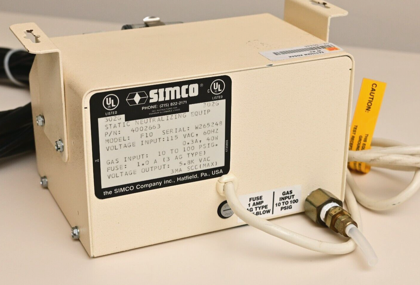 Simco Top Gun Static Neutralizing Blow Off Gun ESD Safety 5.8kV 1-100PSI