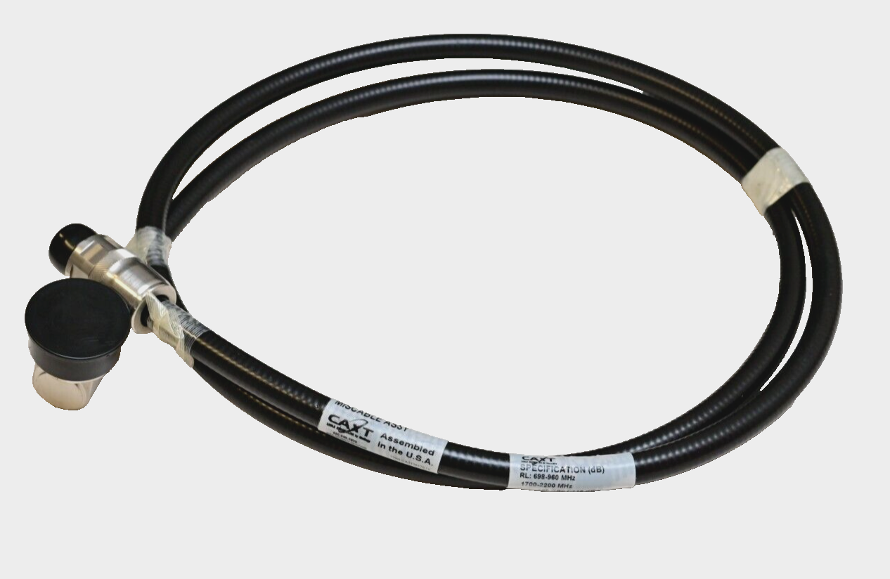 CAXT 6ft RF Coaxial Cable 7-16 DIN-male R/A to 4.3-10 DIN-female JMA *LOW PIM*