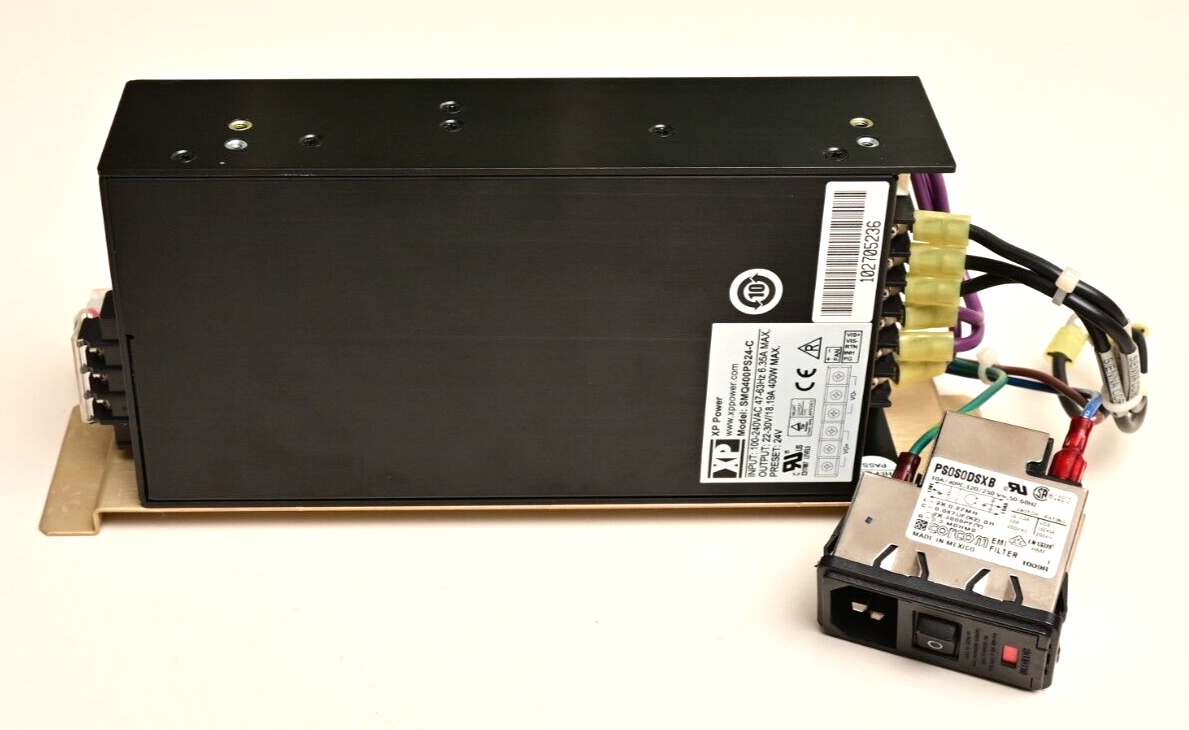 XP Power 24V DC Power Supply SMQ400PS24-C 22-30V@18.19A 400W Corcom Line Module