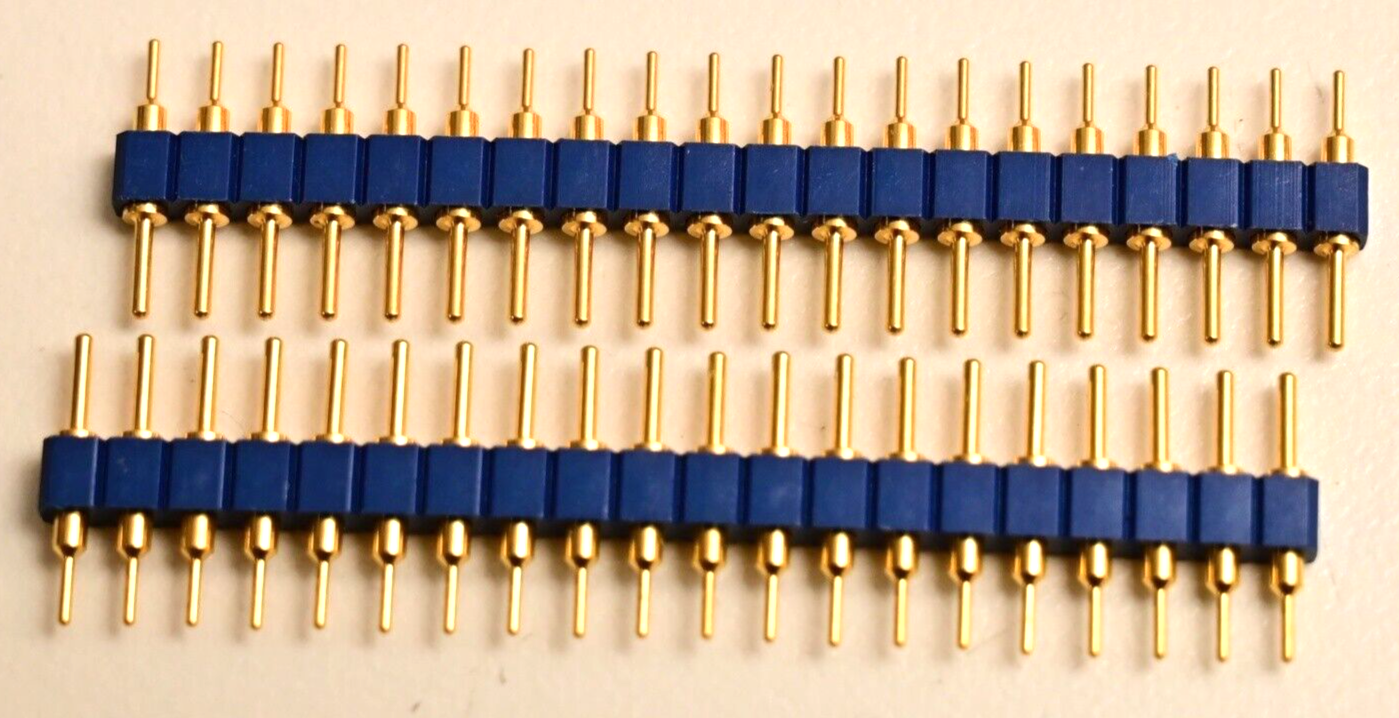 Lot of 50 Headers 20-Pin 0.1" Premium Gold Plated Machined 0.26 lb Vertical Post