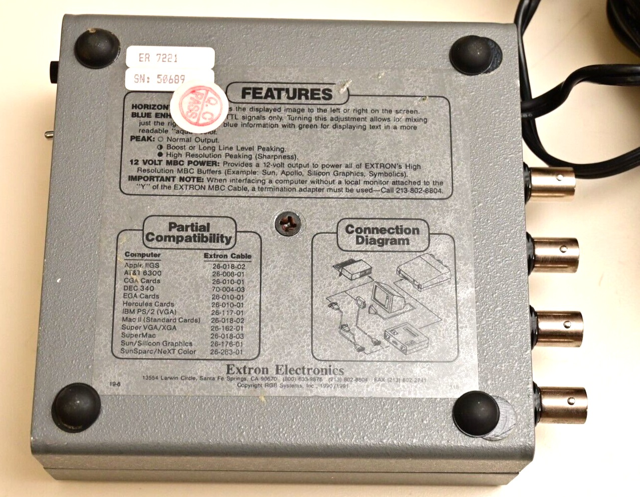 QTY 3 Extron RGB 118 Computer Video Interface for Projector RGB BNC