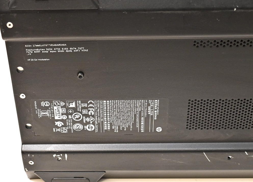 HP Z8 G4 Case/Enclosure w/ Wiring CD-ROM No Motherboard/PSU