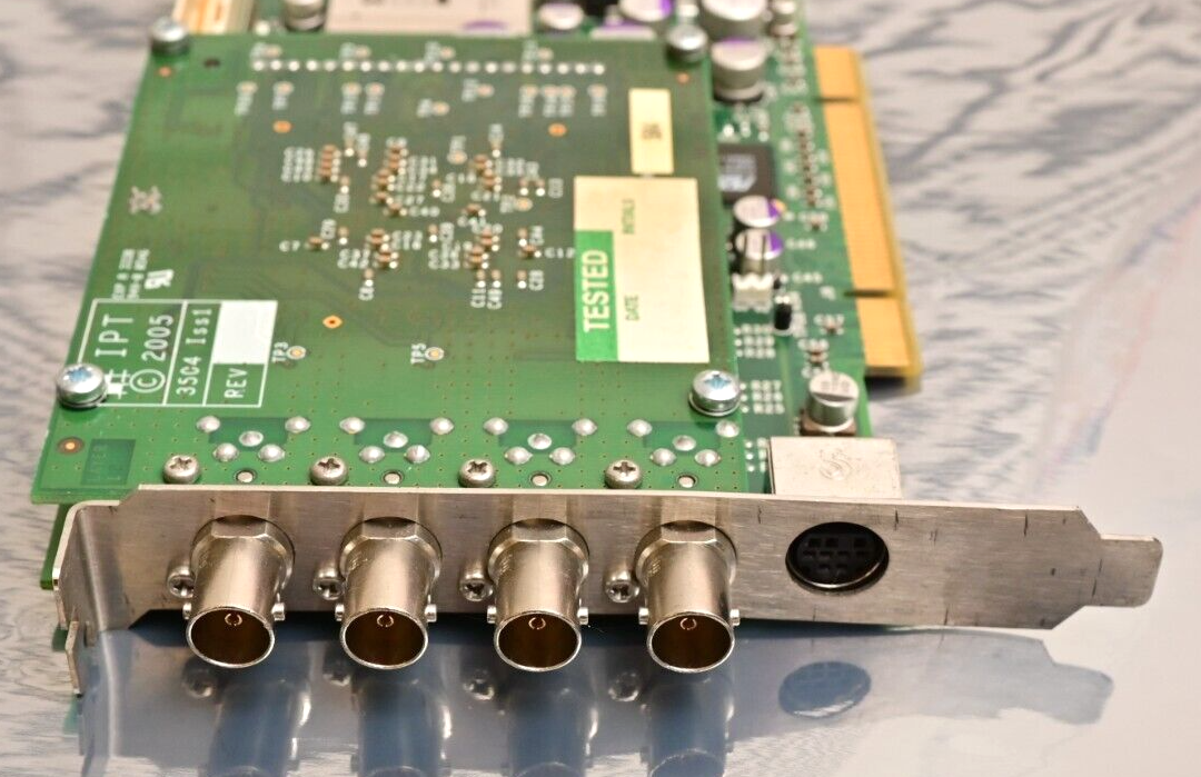 IPT 3101 Iss3 PCI Card w/ 4x BNC & SVideo Video/Studio Interface Card 35C4 Iss1
