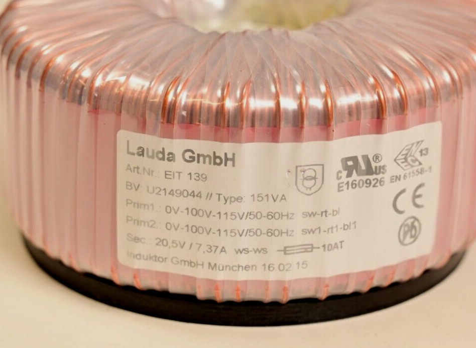 LAUDA Proline RP845 Refrigerated Circulator Toroidal Transformer EIT139 20.5V