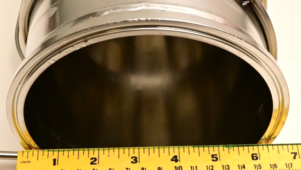 4L Stainless Chilling Vessel Reducer 6" to 1.5" Flange Sanitary Condenser Coil