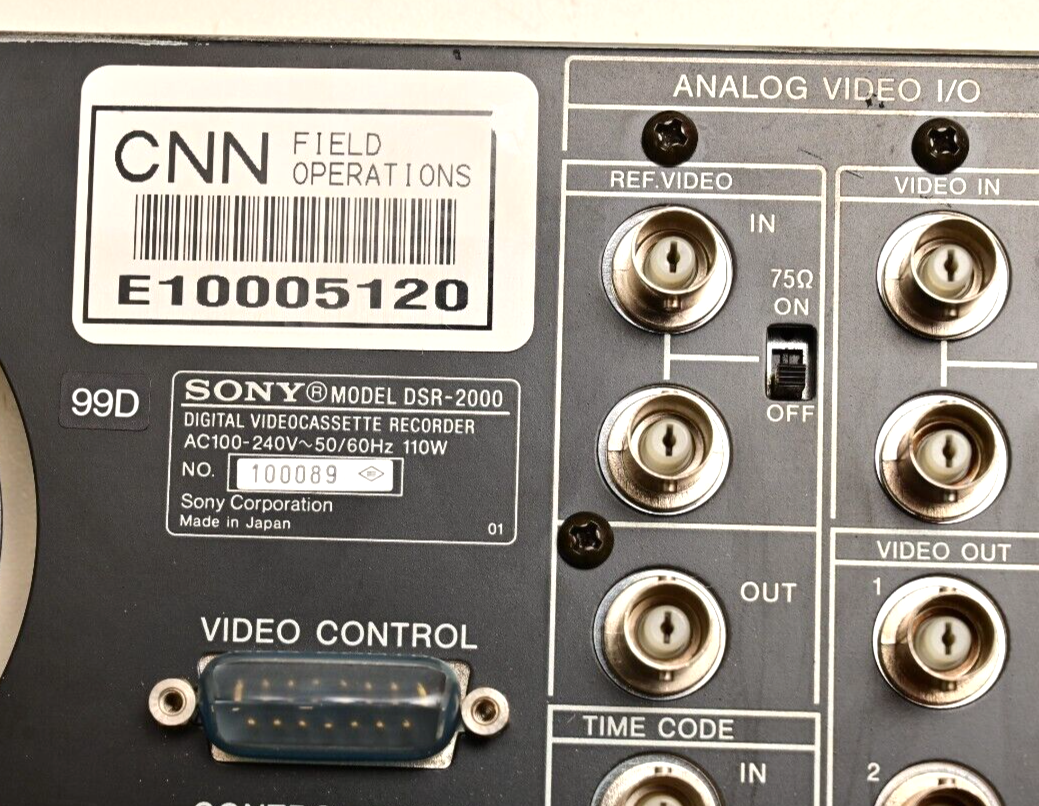 Sony Rear Panel Assembly for DSR-2000 Pro DV Deck w/ Internal SDI & DV Cables