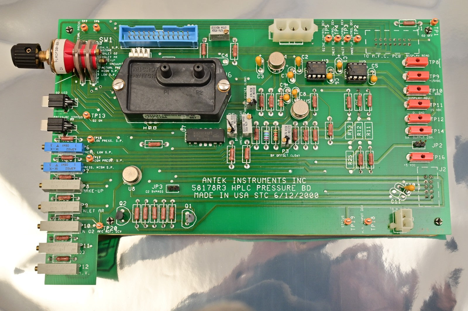 Antek 8060 P/N 58178R3 HPLC Pressure Board PCB Honeywell 142PC15A Sensor