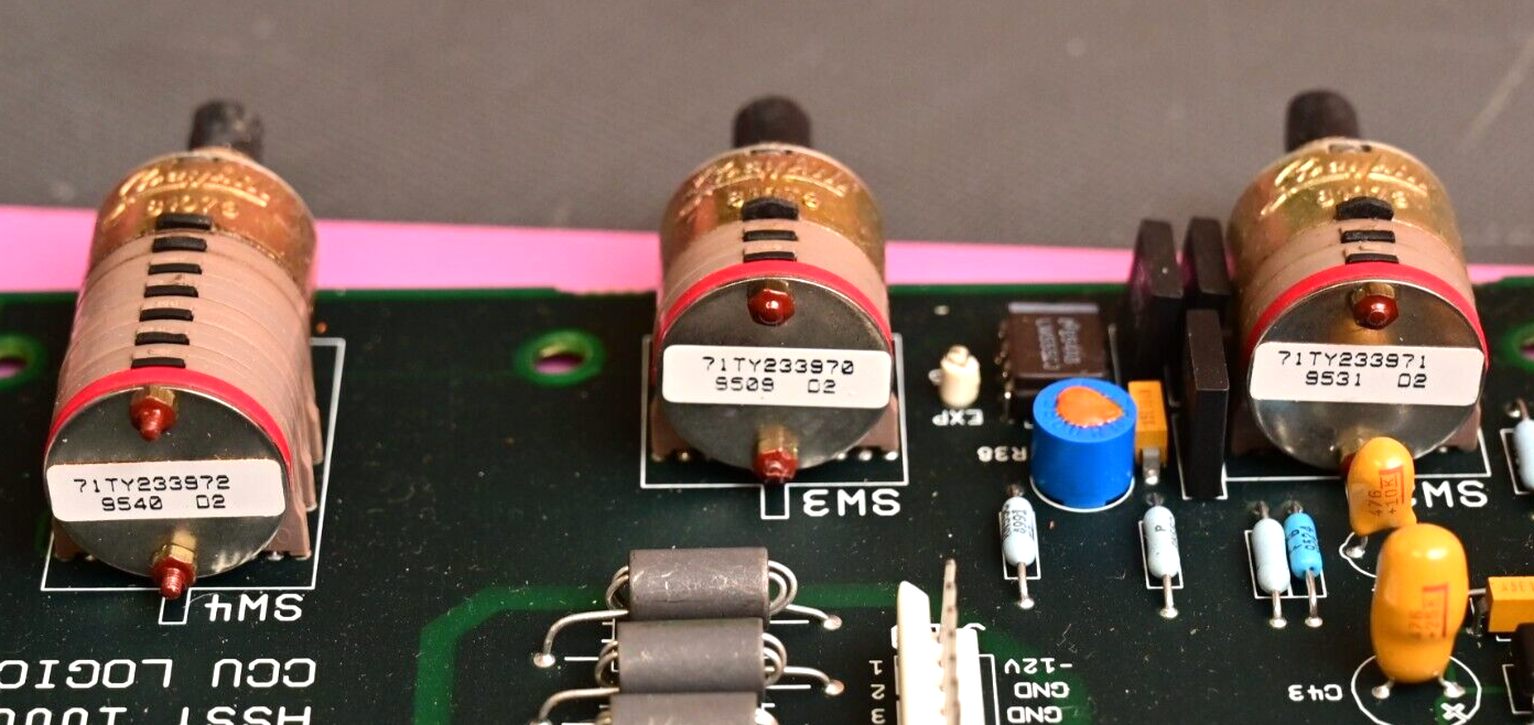 Vintage Kodak Camera Interface PC Board Grayhill Rotary Switches Positronic Gold