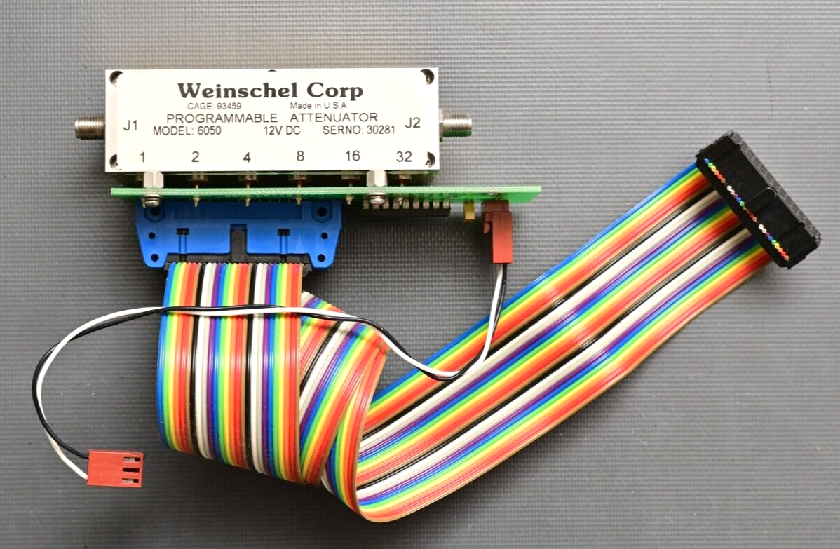 Weinschel Model 6050 Programmable Step Attenuator 0-63dB 12VDC SMA w/ Driver