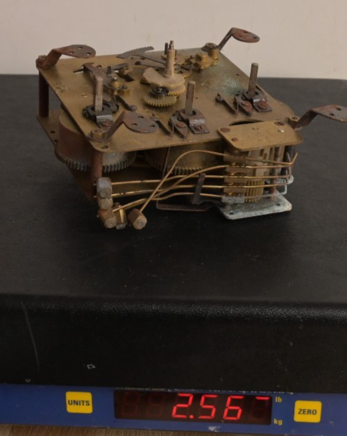 W. Haid 74 Clock Movement Germany Antique Brass Parts/Repair 2.5lbs