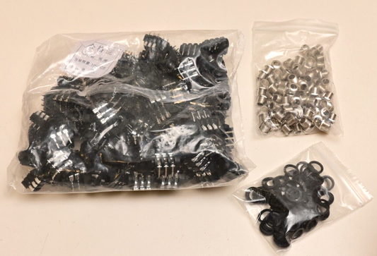 Lot of 100 Panel/PCB 1/4" Stereo Jacks Connectors NIB