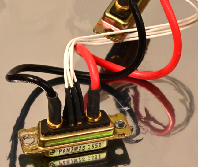 Amphenol Positronic Short Cable PAM7W2S High Power 7-Conductor D-Sub Gold Plated