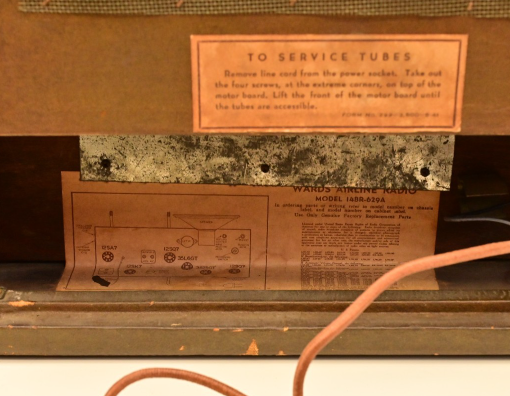 Wards Airline Radio Recording Lathe Record Cutter Model 14BR-629A Antique Wood